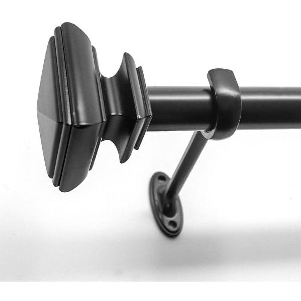 Decopolitan 7/8" Diameter Square Adjustable Curtain Rod Set