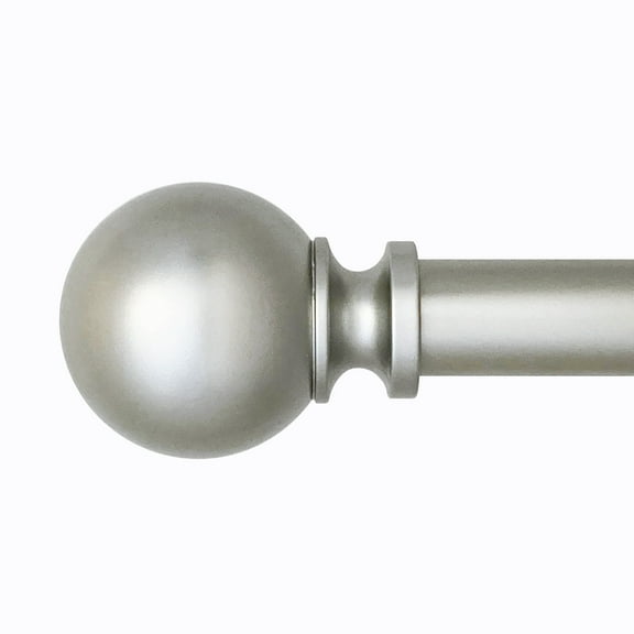 Decopolitan Punch and Press No Drill Curtain Rod Set 36-72 inch, Nickel