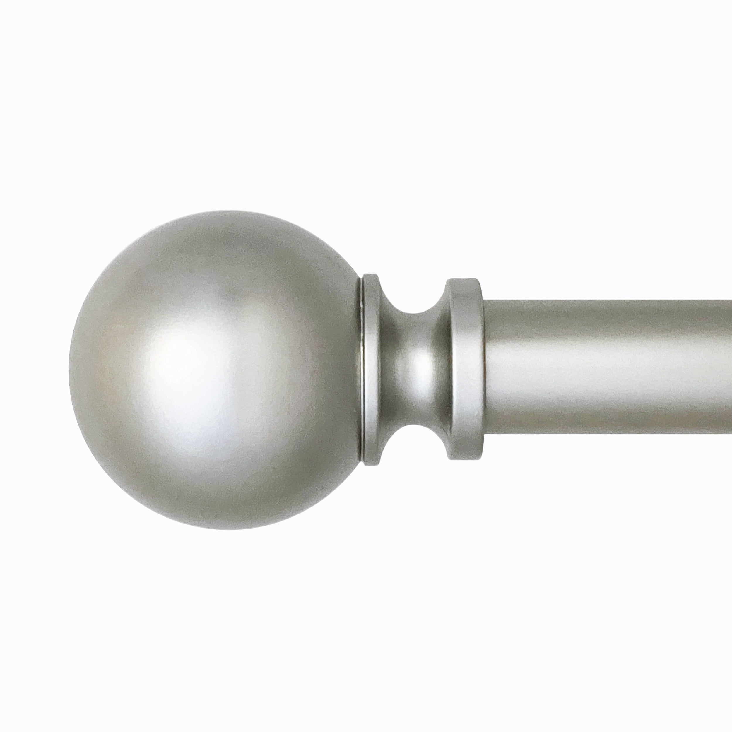 Decopolitan Punch and Press No Drill Curtain Rod Set 72-144 inch, Nickel