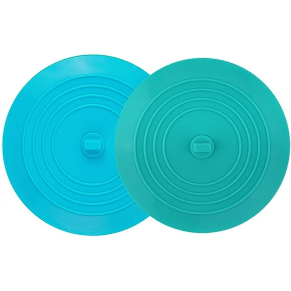 2 Pack Tub Stopper, 6 inches Large Drain Stopper, Silicone Bathtub Stoppers Flat Bathtub Drain Cover Hair Stopper Suction Bathtub Plug for Kitchen and Laundry