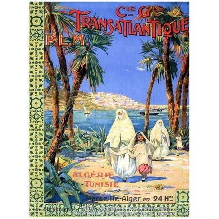 Decor Algeria Tunisia Travel Poster.Home interior Decoration Wall Art. 11 x 17 Inch Poster