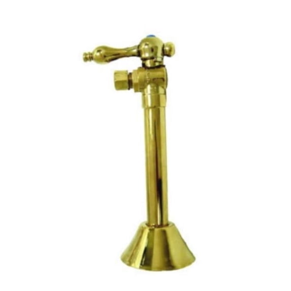 Decor Angle Stop Quarter Turn Valve - Polished Brass Finish