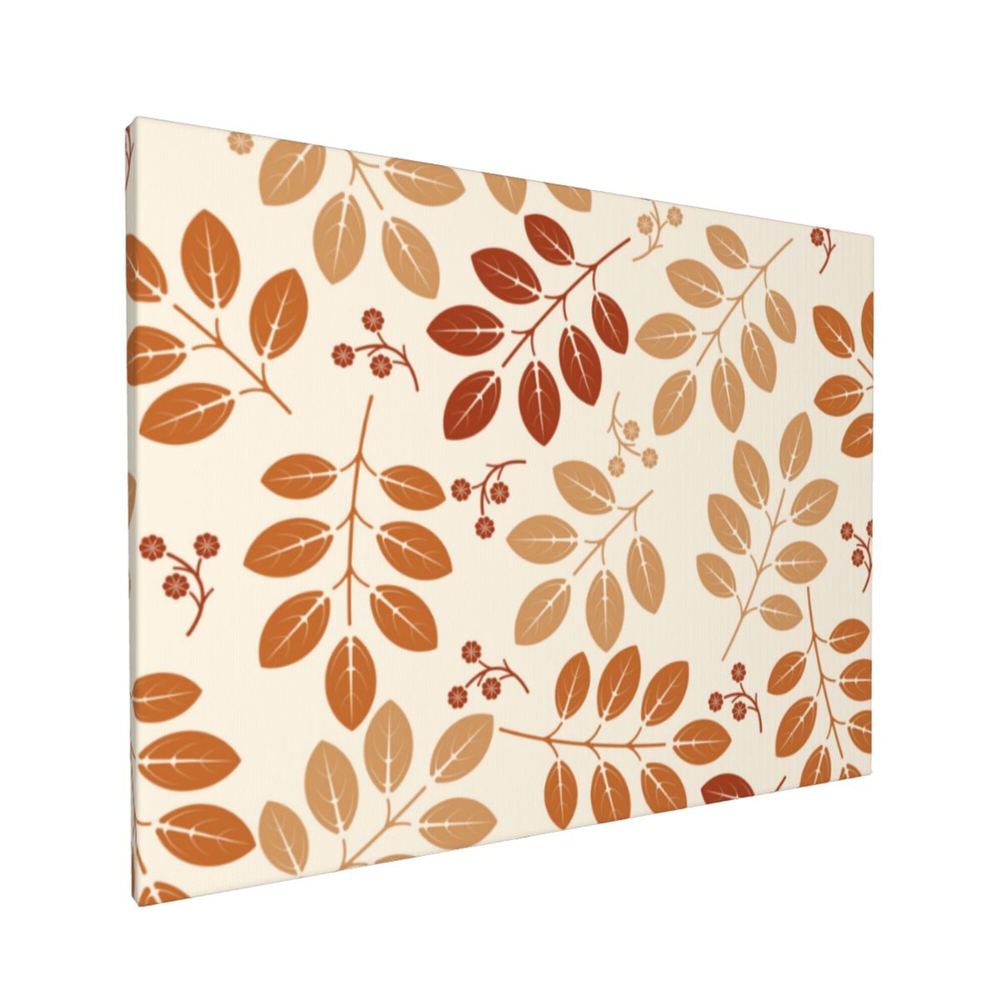 Decor Autumn Endless Pattern With Flowers And Leaves Wall Decor