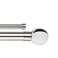 thumbnail image 1 of Decor Avenue Clear Acrylic Double Window Curtain Rod Set, 48 to 86-inch, Satin Nickle, 1 of 3