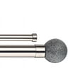 thumbnail image 1 of Decor Avenue Grey Stone Double Window Curtain Rod Set, 66 to 120-inch, Satin Nickle, 1 of 3