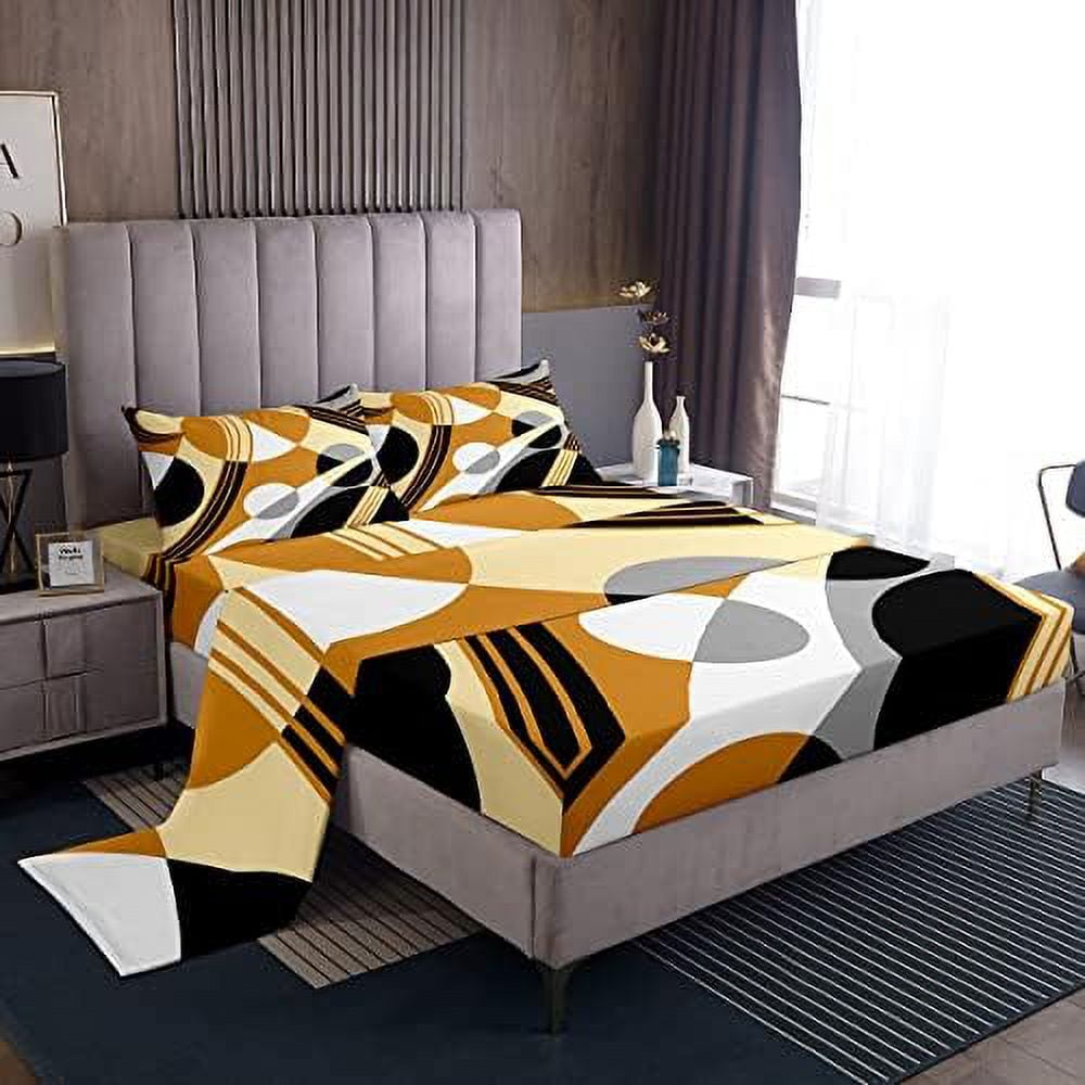 Decor Bed Sheet Set Kawaii Fungus Bedding Set Bee Print Fitted Sheet