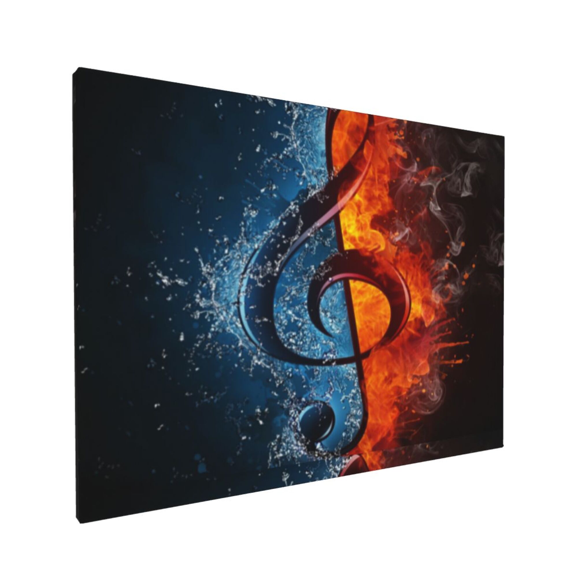 Decor Burning Music Note Illustration Of The Treble Clef In Abstract
