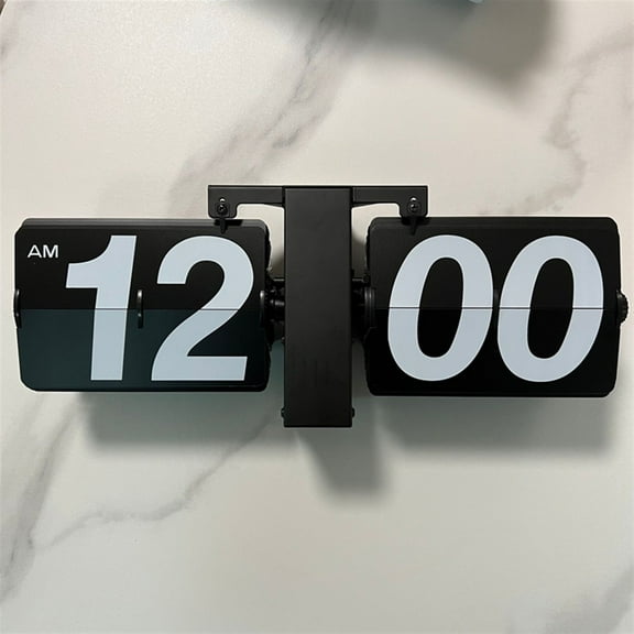 Decor Creative Flip Down Page Desk Clocks European Flip Table Clock Stainless Steel Mechanical Automatic Flip Clock Home