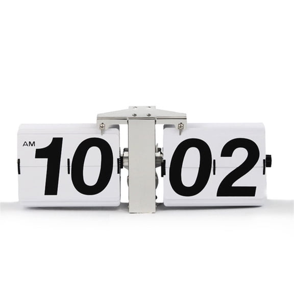 Decor Creative Flip Down Page Desk Clocks European Flip Table Clock Stainless Steel Mechanical Automatic Flip Clock Home