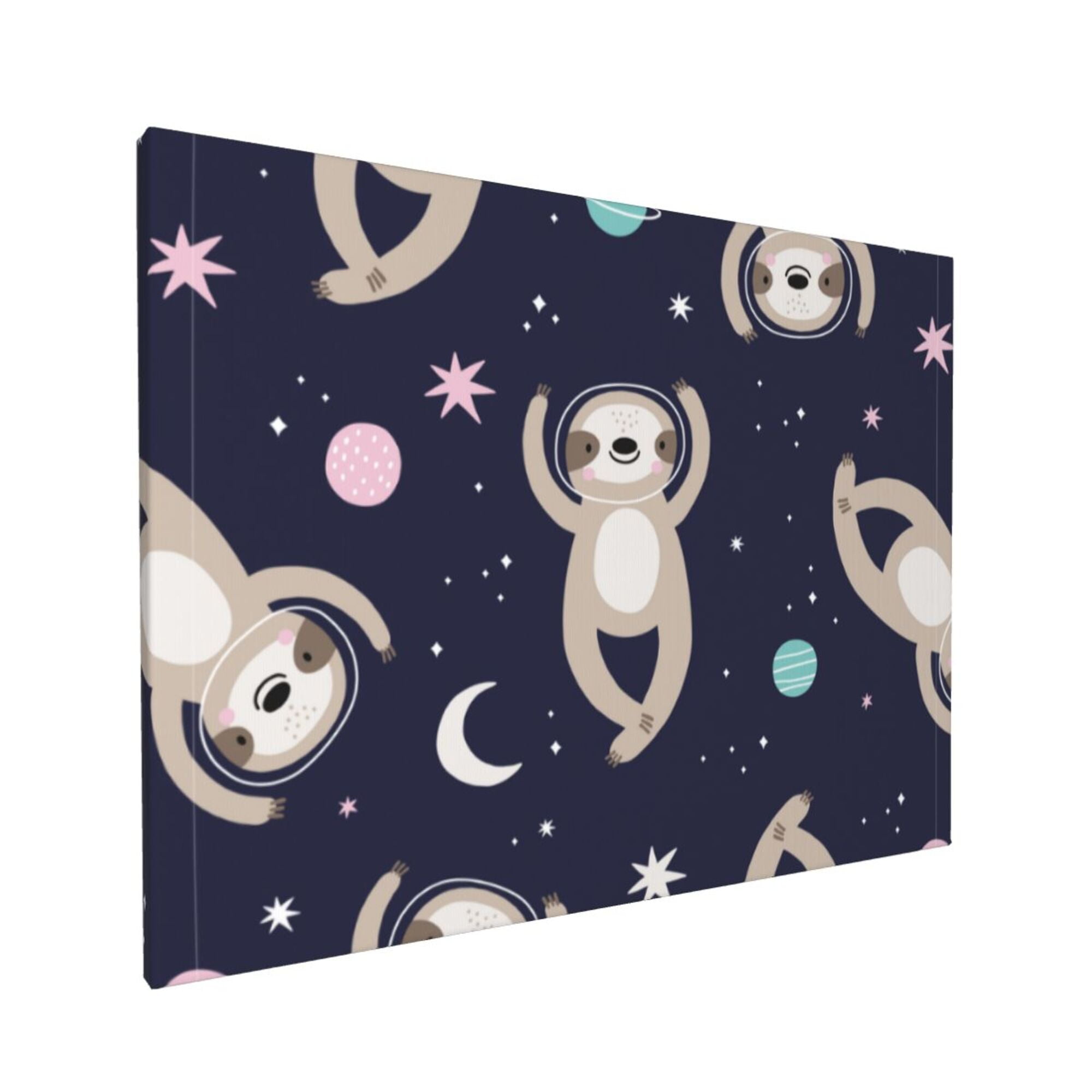 Decor Cute Sloths Animal Wall Decor Bathroom Canvas Painting Modern