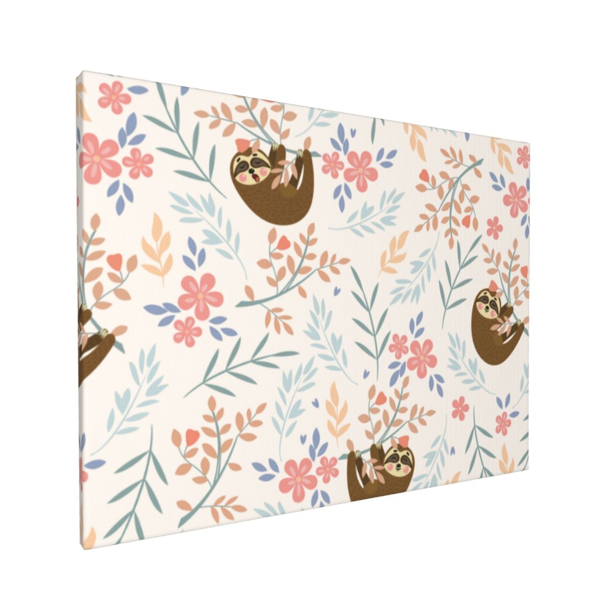 Decor Cute Sloths Animal Wall Decor Bathroom Canvas Painting Modern