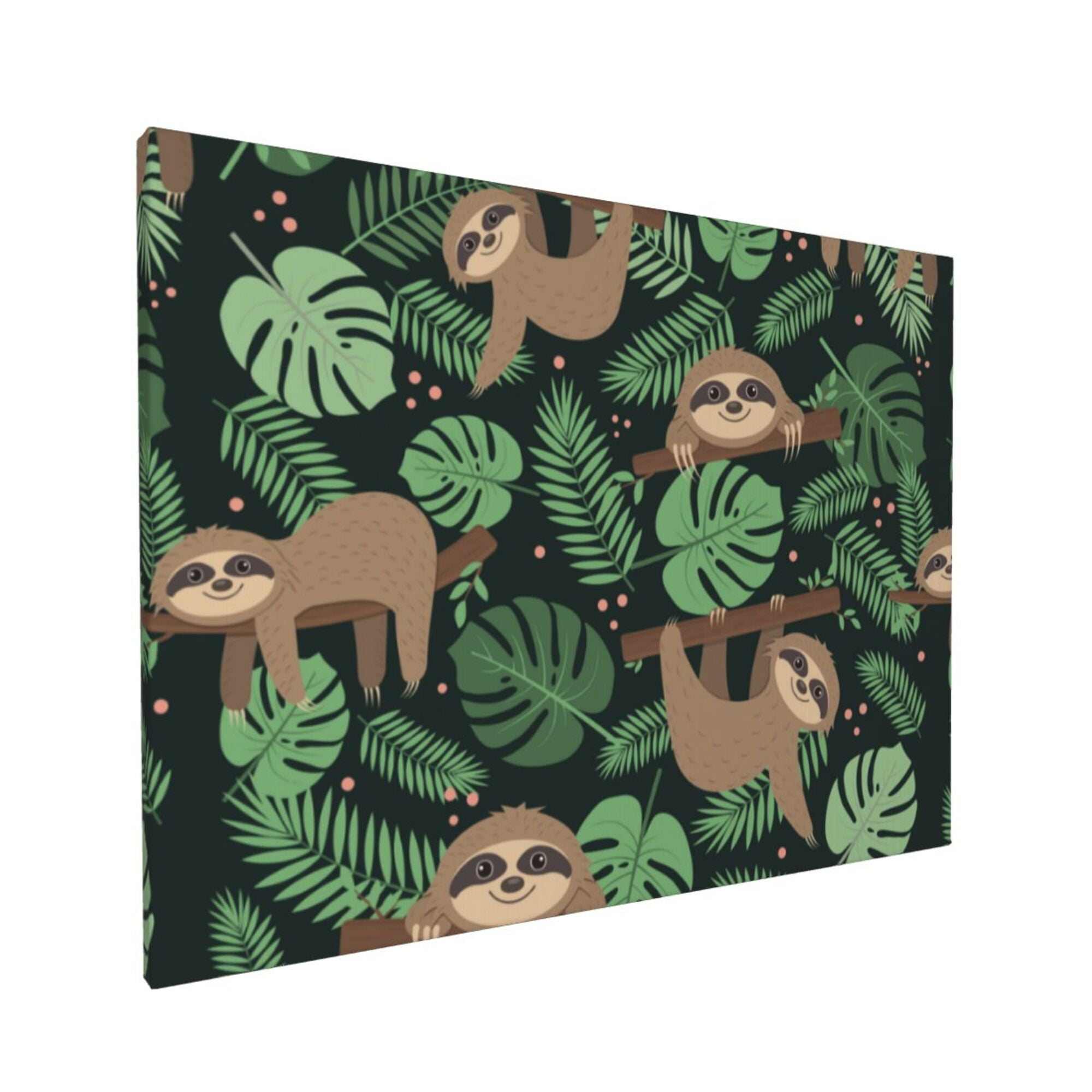 Decor Cute Sloths Animal Wall Decor Bathroom Canvas Painting Modern