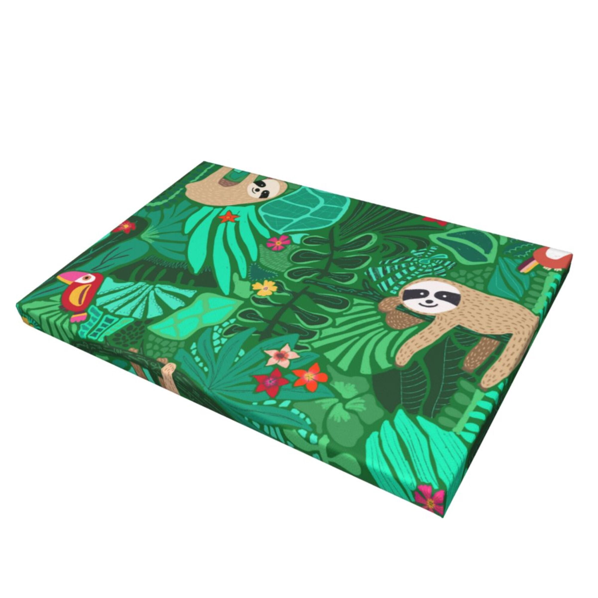 Decor Cute Sloths Hanging On Jungle Trees Wall Decor Bathroom Canvas ...