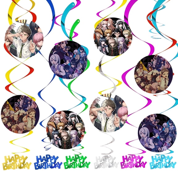 Decor Danganronpa Party Supplies Decoration Hanging Ceiling Swirls Streamer Birthday Wall Hanging