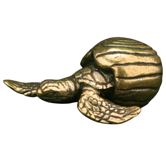 Decor Decoration Brass Turtle Ornament Miniature Statue Home Travel