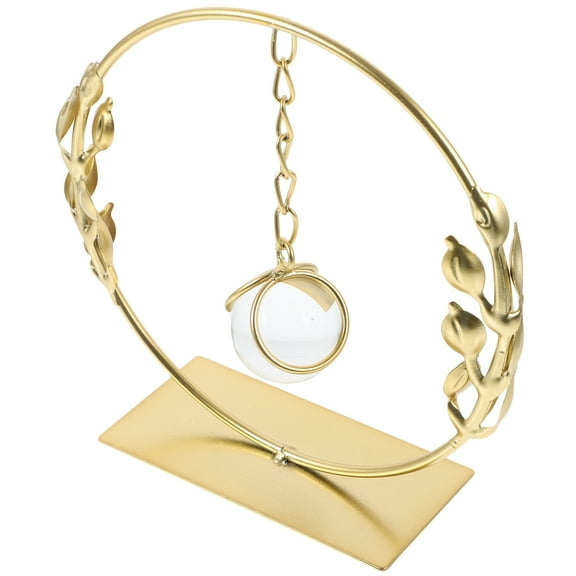 BESTYASH Home Decor Accessories Wheat Crystal Ball Decoration Golden 1Pack