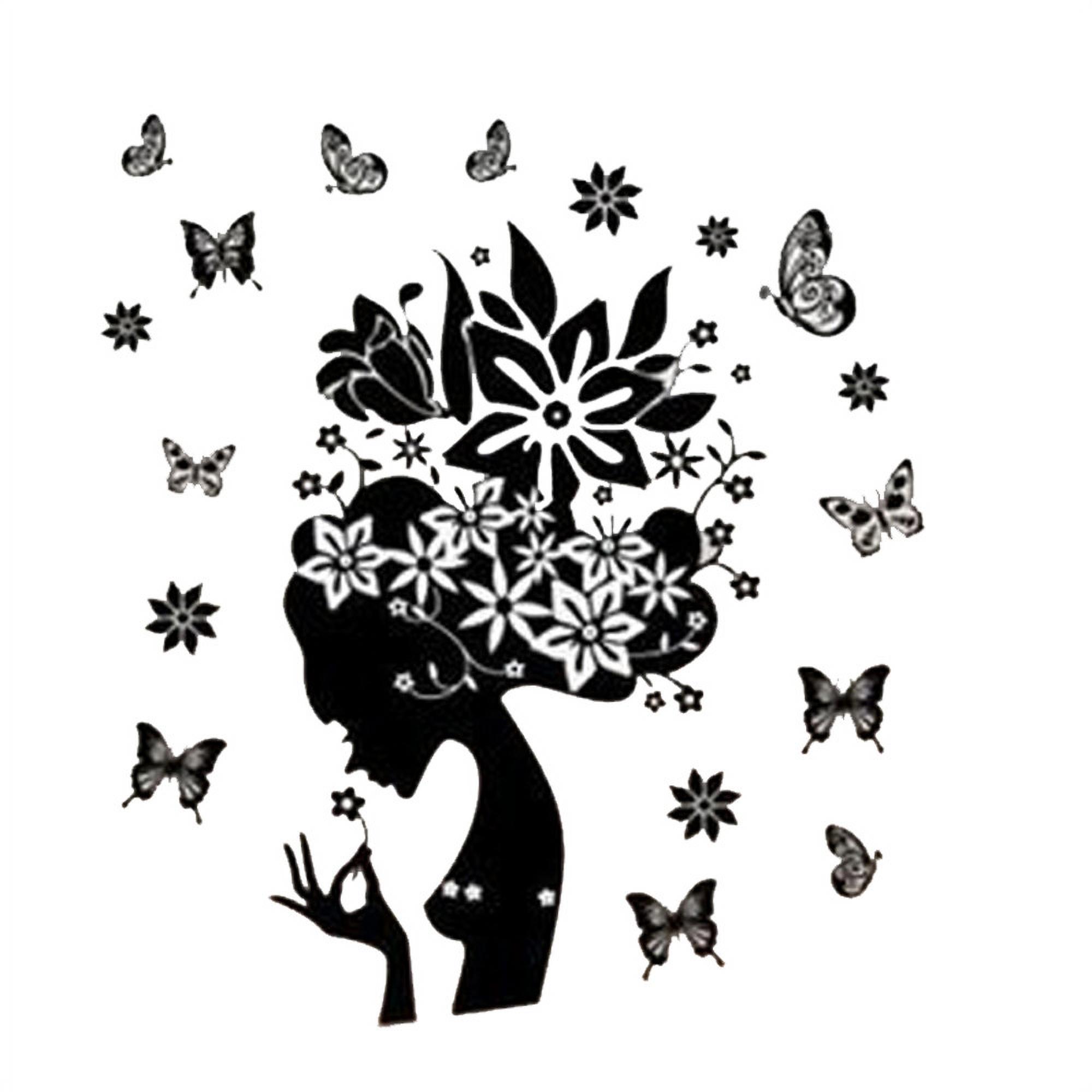 Decor Fairy PVC Wall Sticker Decals Flower Girl Home Decor