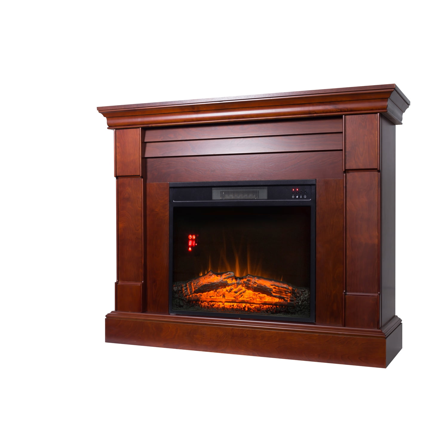 DecorFlame Electric Space Heater Fireplace with 47" Mantle