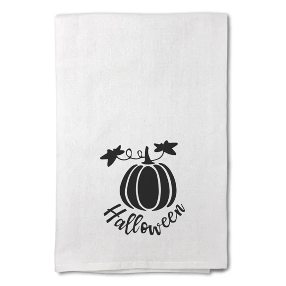 Decor Flour Kitchen Towels Halloween Pumpkin Style Cleaning Supplies Dish Towels