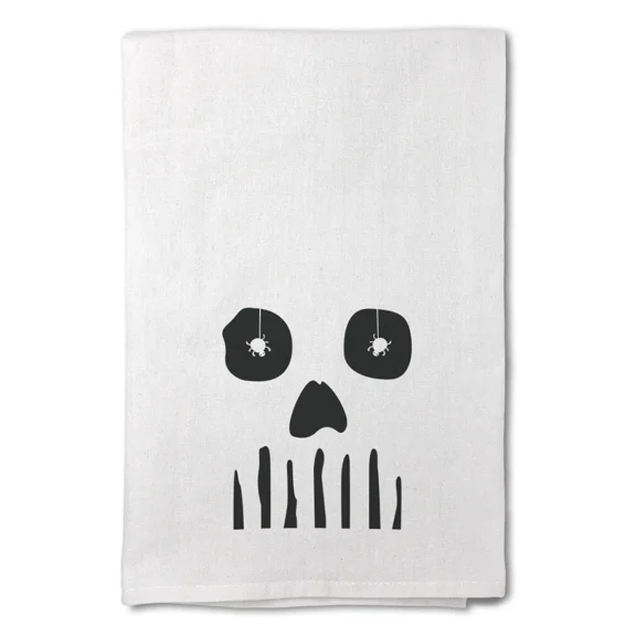 Decor Flour Kitchen Towels Halloween Spider Cleaning Supplies Dish Towels White