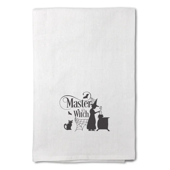 Decor Flour Kitchen Towels Master Witch Halloween Cleaning Supplies Dish Towels
