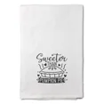 thumbnail image 1 of Decor Flour Kitchen Towels Sweeter Than Pumpkin Pie Halloween White, 1 of 6