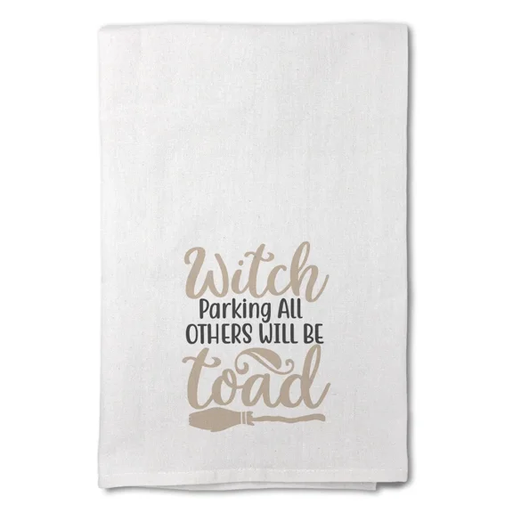Decor Flour Kitchen Towels Witch Parking All Other Will Be Load Halloween White