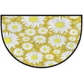 Decor Flower Daisy Half Round Door Mat NonSlip Mat Indoor Mats