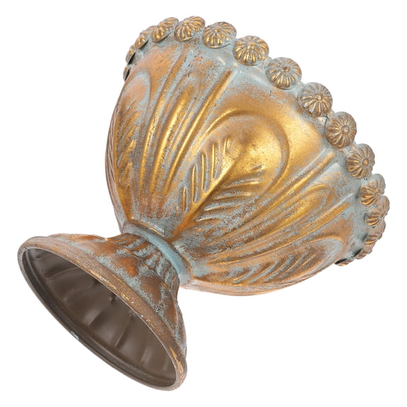 Vintage Silver Iron Plant Pot for Garden Decoration with Unique Design and Long Service Life 12.5