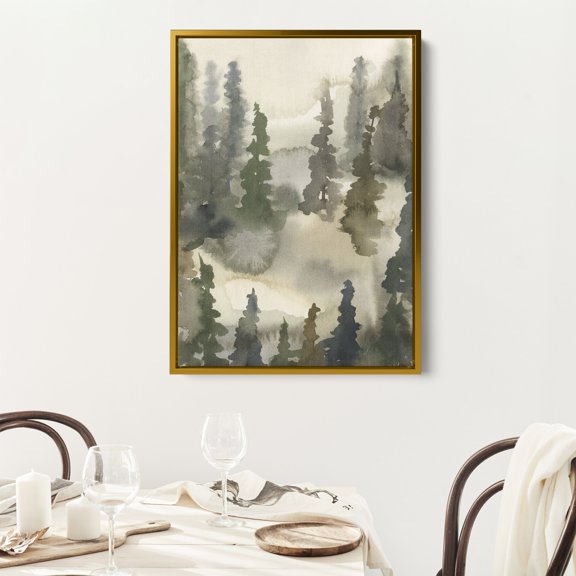 Decor Fog Tree Line Landscape Misty Forest Wall Art Forest Landscape No. 2 Home Decor Office Wall Art