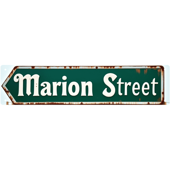 Decor Funny Vintage Tin Signs 16X4 Inches Marion Street Sign Ideal for Garage Kitchen Decor Aluminum. Funny Street Metal Signs for Home Wall Bar Man Cave