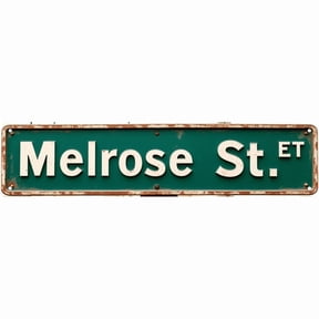 Decor Funny Vintage Tin Signs 16X4 Inches Melrose St. ET Sign Ideal for Garage Kitchen Decor Aluminum. Funny Street Metal Signs for Home Wall Bar Man Cave