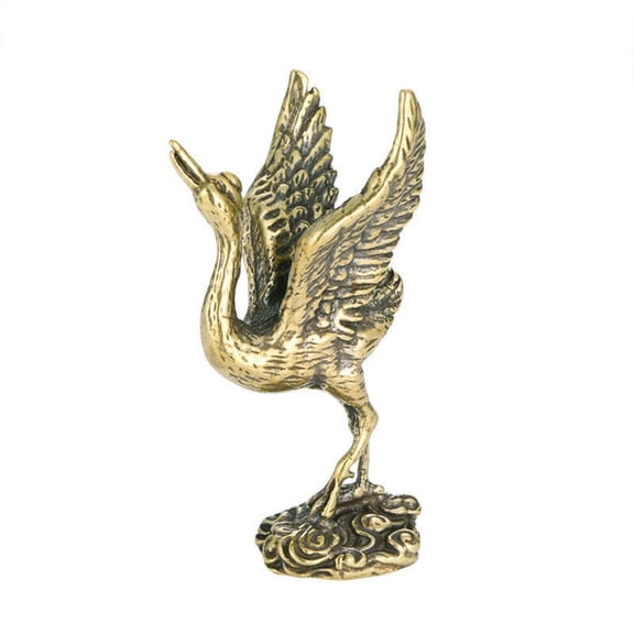 Decor Gifts Tabletop Figurine Brass Flying crane Animal Statue Sculpture Home