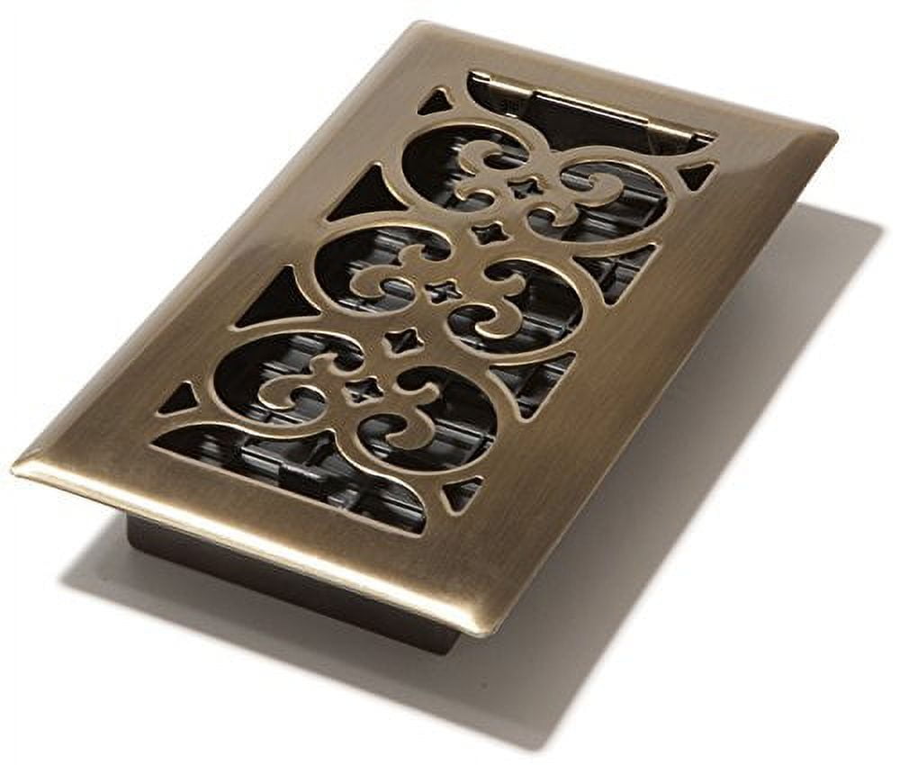 Decor Grates SPH408-A Floor Register, 4x8, Antique Brass