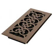 Decor Grates SPH408-NKL 4-Inch by 8-Inch Scroll Floor Register, Brushed Nickel