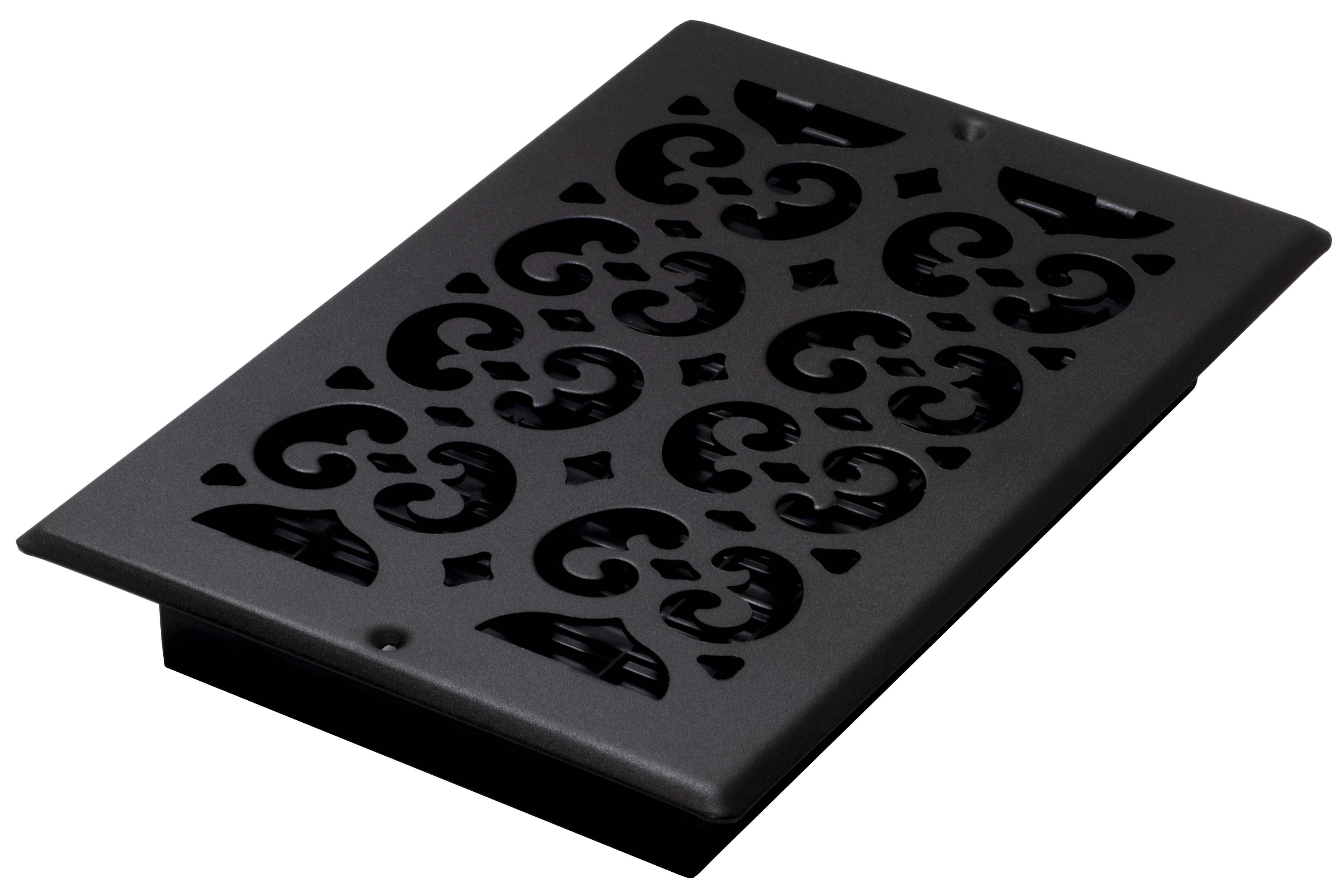 Textured Black Painted Steel Decorative Wall/Ceiling Register