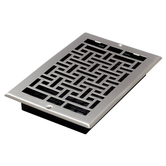 Decor Grates 6x10 Artisan Steel HVAC Wall/Ceiling Register Vent Cover, Adjustable Airflow Control, Brushed Nickel, 1 Pack