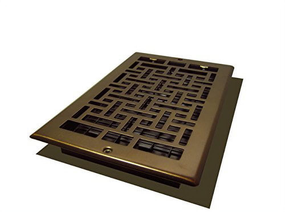 Oriental Design Rubbed Bronze Wall Register 6" x 10"