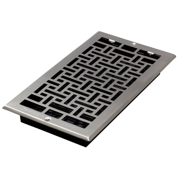 Decor Grates 6x12 Artisan Steel HVAC Wall/Ceiling Register Vent Cover, Adjustable Airflow Control, Brushed Nickel, 1 Pack