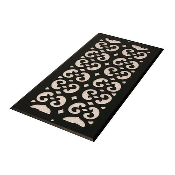 6x14 Scroll Steel Text Black Return Air
