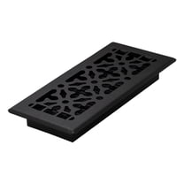 Decor Grates AGH410-BLK Gothic Floor Register, 4x10 Inches, Textured Black Finish