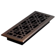 Decor Grates 4x12 Gothic Steel HVAC Floor Register Vent Cover, Adjustable Airflow Control, Rubbed Bronze, 1 Pack
