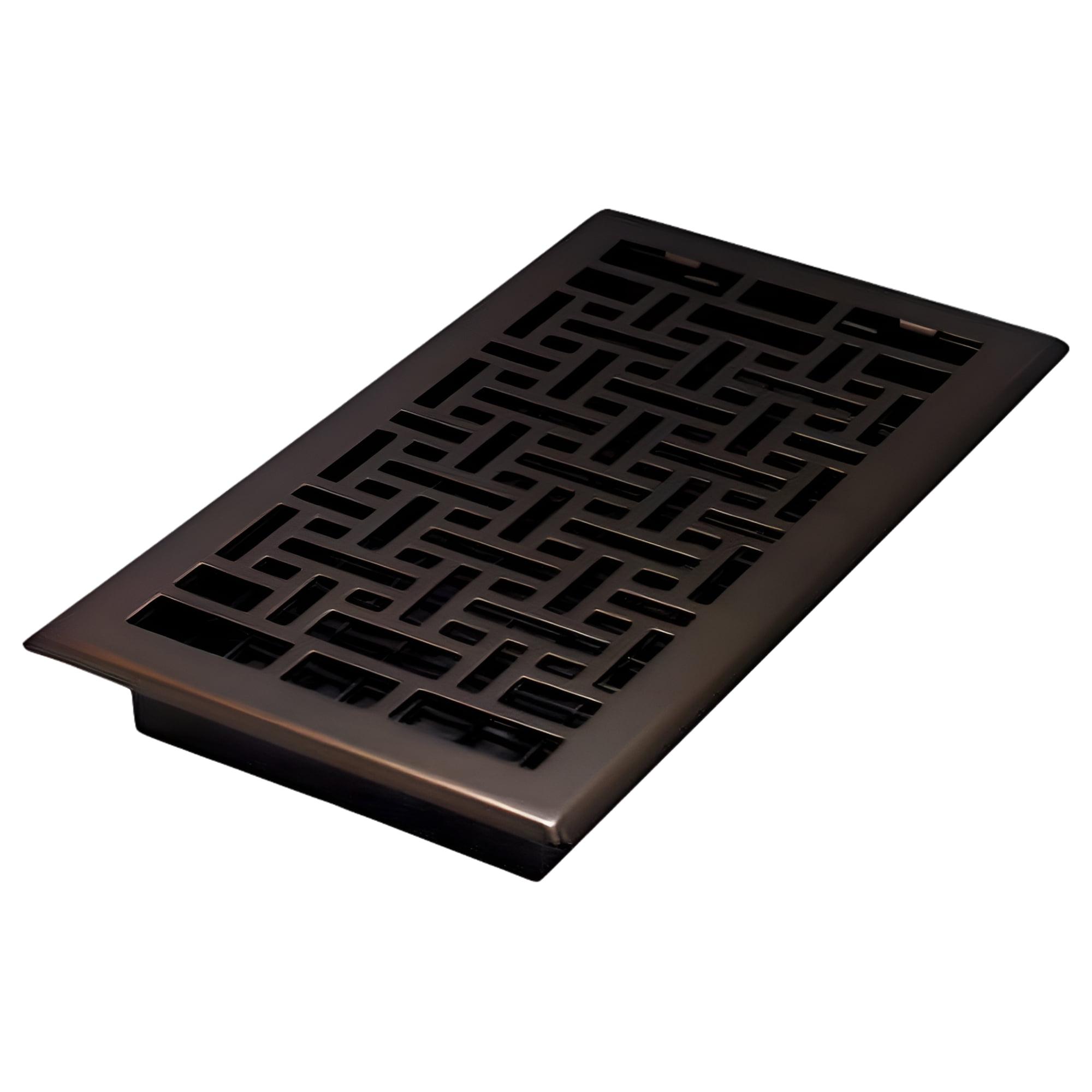 Oriental Design Rubbed Bronze Rectangular Floor Register