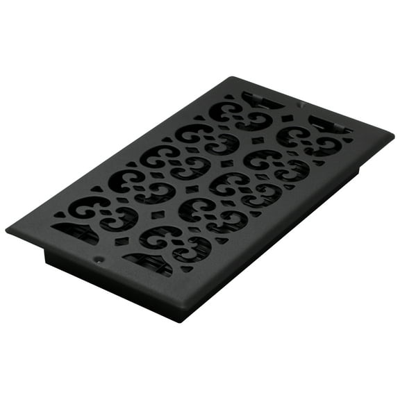 Decor Grates Scroll 6" x 12" Wall/Ceiling Powder Coated Black Register