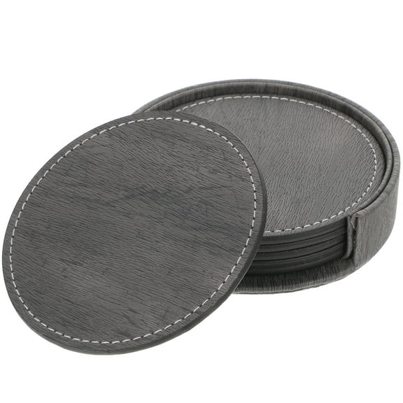 Decor Home Coaster for Office Desk Simple Leather Delicate Cup Pad Double Sided