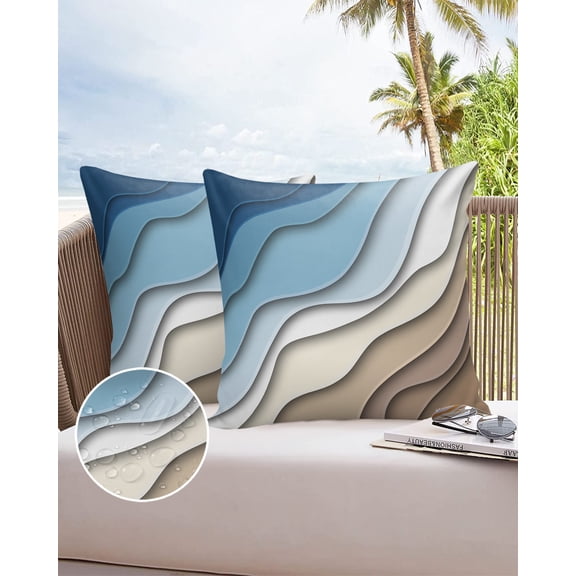 Decor Home Covers Cushion Garden Case Cover Pillow Waterproof Pillowcase Abstract Geometric Modern