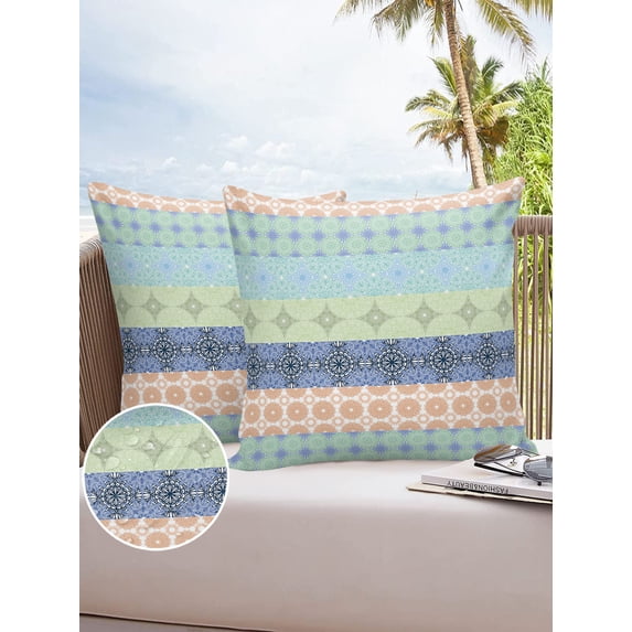 Decor Home Covers Cushion Garden Case Cover Pillow Waterproof Pillowcase Outdoor Abstract Stripes Z