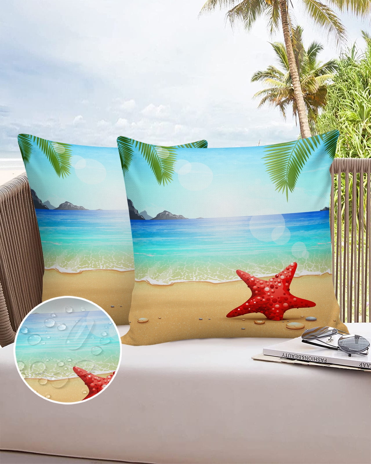 Decor Home Covers Cushion Garden Case Cover Pillow Waterproof