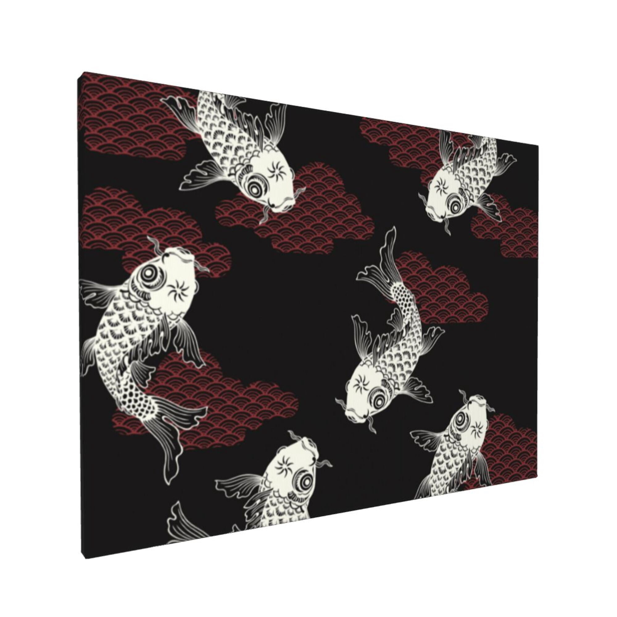 Decor Japanese Style Carp Wall Decor Bathroom Canvas Painting Modern