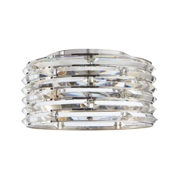 Decor Living Avant 2 Light Polished Chrome Ceiling Light Fixture w/Crystal Shade